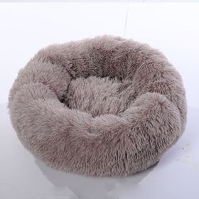 Plush pet nest (Option: Beige brown-60cm)